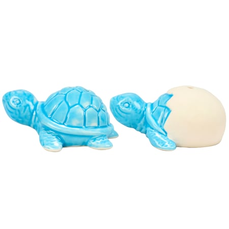Turtle Hatchlings Salt And Pepper Shakers - Ceramic, Plastic