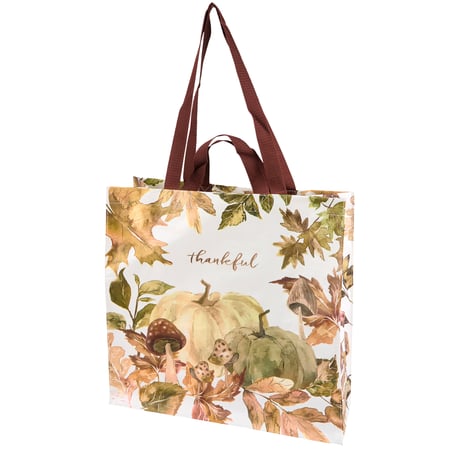 Thankful Market Tote - Post-Consumer Material, Nylon