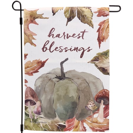 Harvest Blessings Garden Flag - Polyester