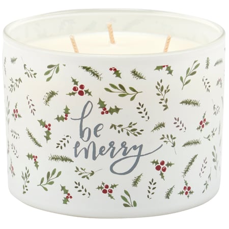 Be Merry Candle - Soy Wax, Glass, Cotton
