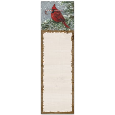 Red Cardinal List Pad - Paper, Magnet