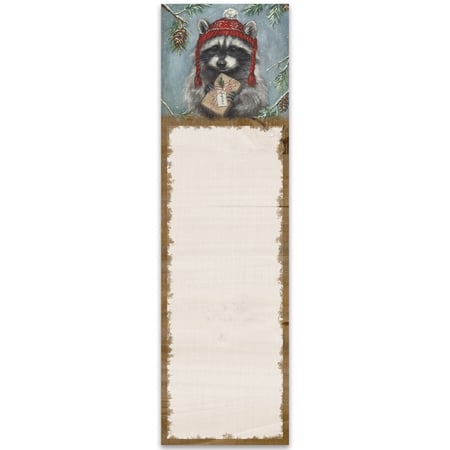 Winter Raccoon List Pad - Paper, Magnet