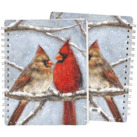 Cardinal Couple Spiral Notebook - Paper, Metal