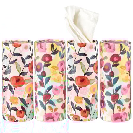 Bright Floral Tissue Box Set - Paper, Facial Tissue