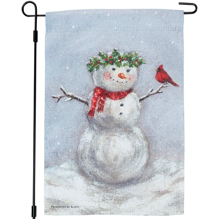 Snow Woman Garden Flag - Polyester