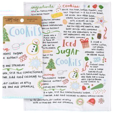 Iced Sugar Cookies Kitchen Towel - Cotton, Terrycloth
