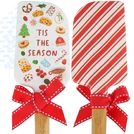 Tis the Season Spatula - Silicone, Wood