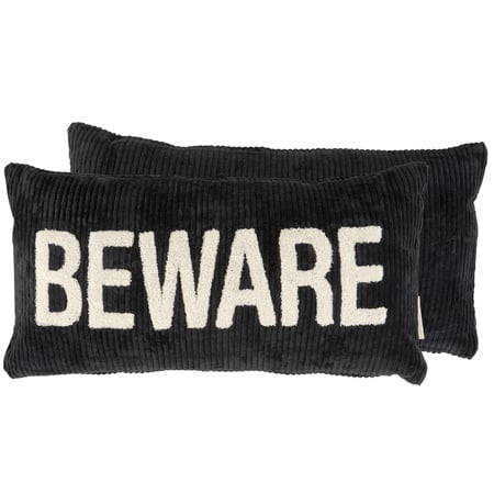 Beware Pillow - Corduroy, Zipper