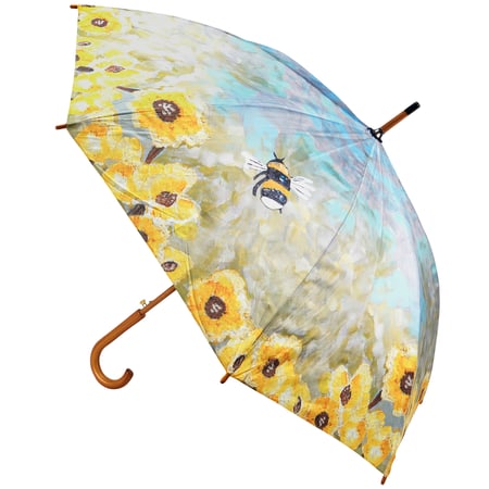 Bumblebees Umbrella - Pongee, Wood, Fiberglass, Metal