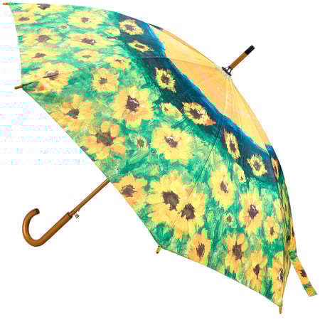 Sunflower Fields Umbrella - Pongee, Wood, Fiberglass, Metal
