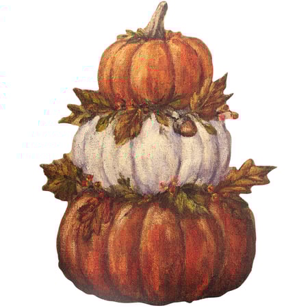 Pumpkin Stack Porch Leaner - Wood