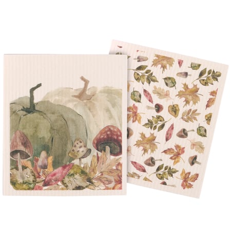 Harvest Leaves Swedish Cloth Set - Cellulose, Cotton