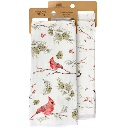 Winter Birds Kitchen Towel Set - Microfiber