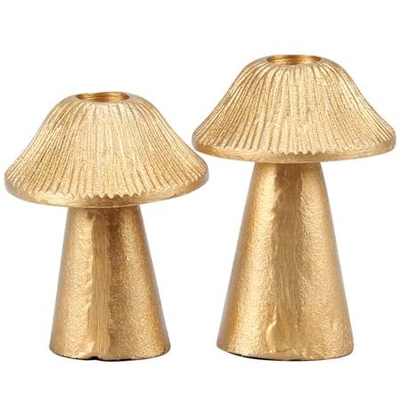 Mushroom Candle Holder Set - Metal
