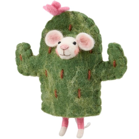 Cactus Mouse Critter - Felt, Plastic