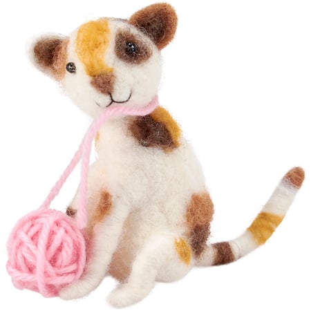 Yarn Ball Kitten Critter - Felt, Yarn, Plastic
