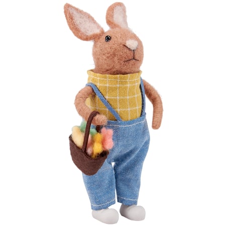 Food Basket Bunny Critter - Felt, Fabric, Plastic