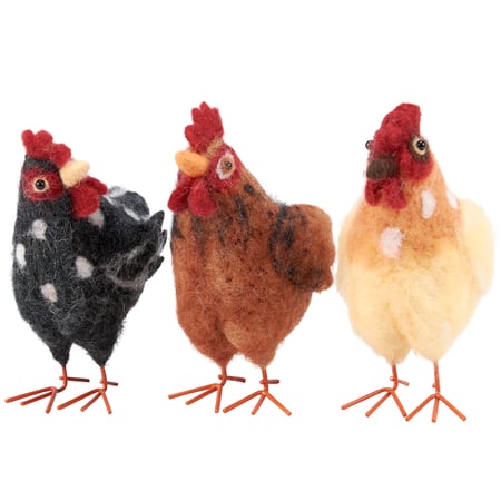 Brood Of Hens Critter Set - Felt, Polyester, Plastic