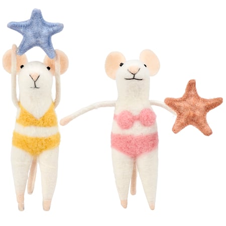 Starfish Mice Critter Set - Felt, Polyester, Fabric, Plastic
