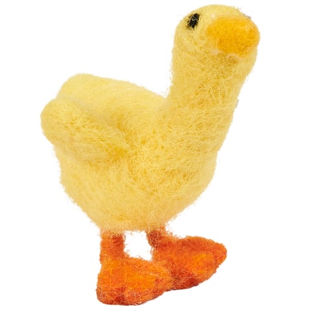 Yellow Duck Critter - Felt, Polyester, Plastic