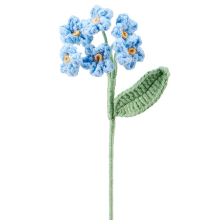 Forget Me Not Crochet Flower - Acrylic, Wire