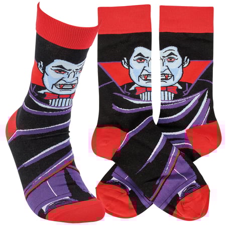 Vampire Socks - Cotton, Nylon, Spandex
