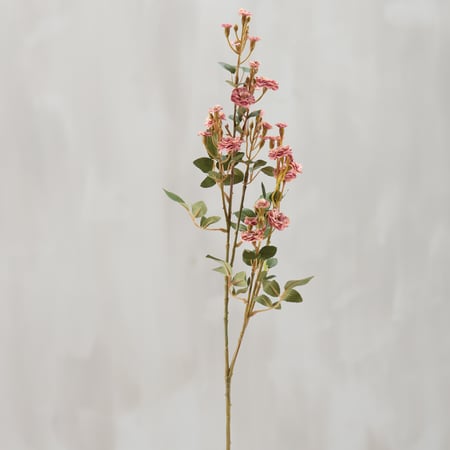 Pink Rose Floral Pick - Plastic, Fabric, Wire