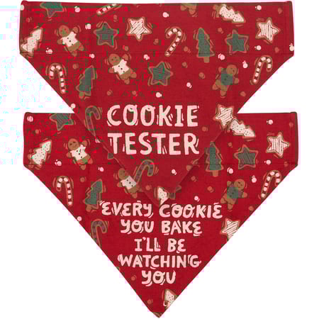 Cookies Collar Bandana Lg - Cotton, Linen