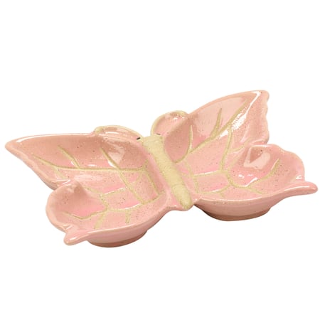 Pink Butterfly Vanity Tray - Ceramic