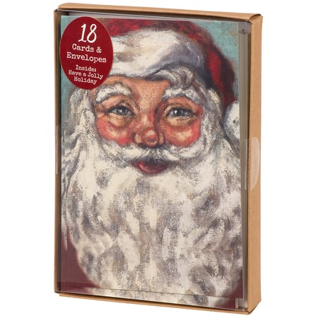 Santa Christmas Card Box - Paper