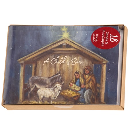 A Child Is Born Christmas Card Box - Paper
