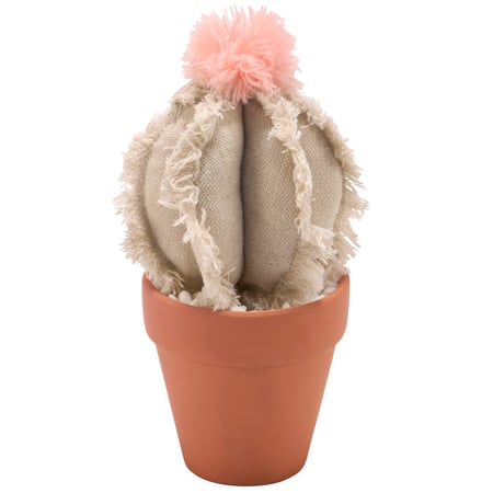 Barrel Cactus Sitter - Clay, Cotton, Foam