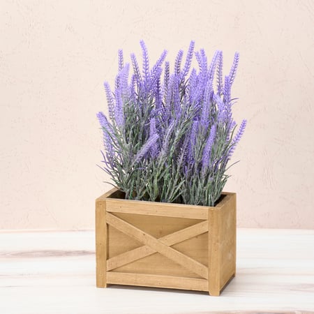 Lavender Planter - Plastic, Foam, Wood