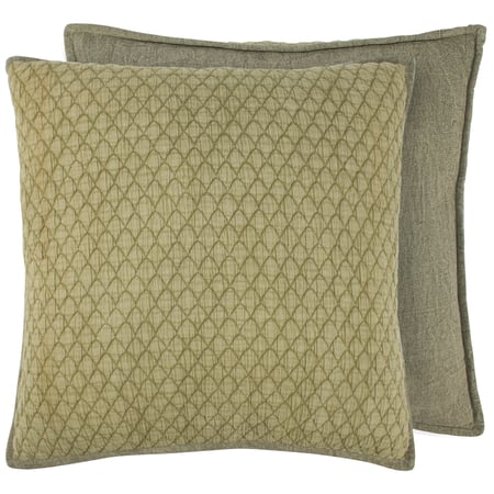 Diamond Green Pillow - Cotton, Zipper