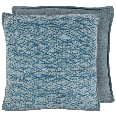 Diamond Blue Pillow - Cotton, Zipper