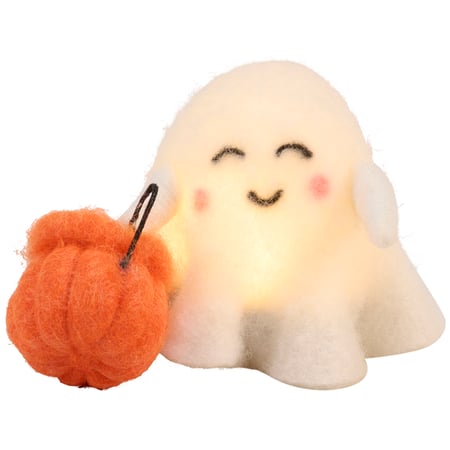 Lighted Trick Or Treat Ghost Critter - Felt, Polyester, Foam