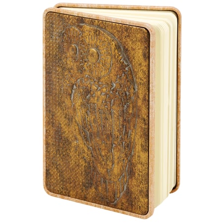 Golden Owl Journal - Wood, Paper, Faux Leather