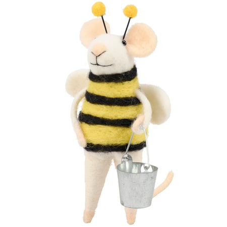 Halloween Bee Mouse Critter - Felt, Polyester, Metal, Plastic, Wire