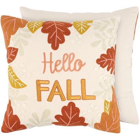 Hello Fall Pillow - Cotton, Zipper