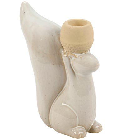 Squirrel Candle Holder - Stoneware