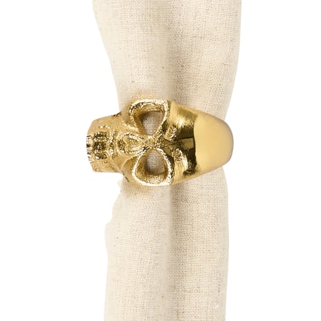 Gold Skull Napkin Ring - Metal
