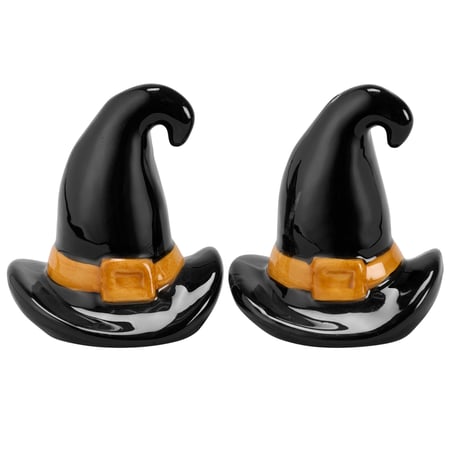 Witch Hats Salt & Pepper Set - Stoneware, Plastic