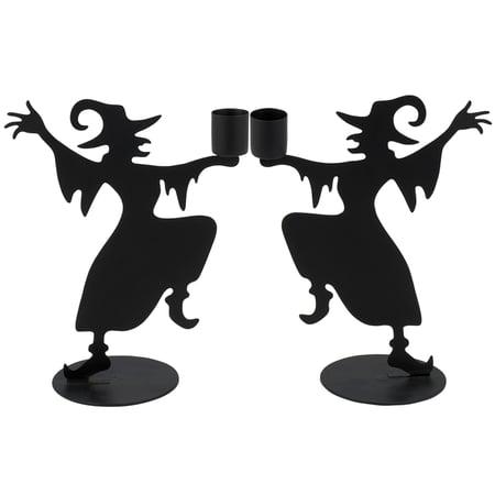 Witches Candle Holder Set - Metal