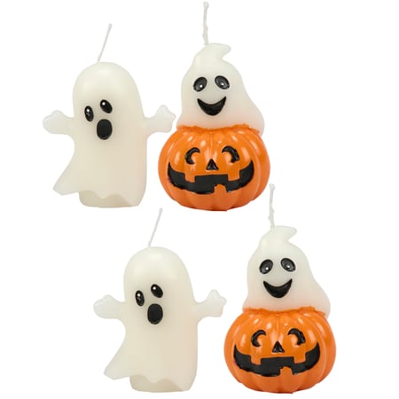 Ghosts Candle Set - Wax, Cotton