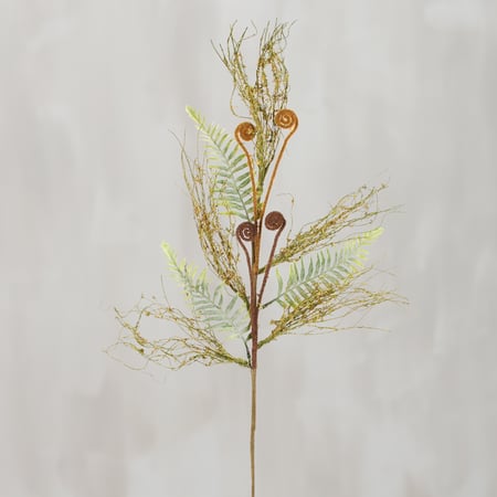 Mixed Fern Floral Pick - Plastic, Moss, Wire, Polyester