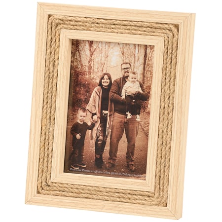 Jute Rope Photo Frame - Wood, Glass, Jute, Metal