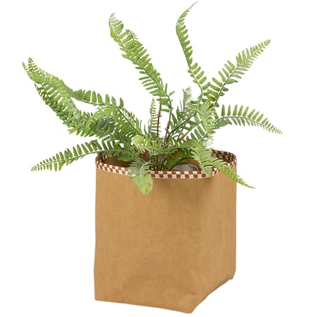 Paper Bag Plant Cover - Paper, Fabric