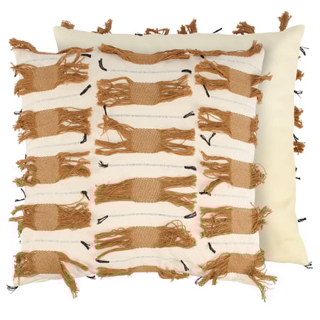 Western Fringe Pillow - Cotton, Zipper