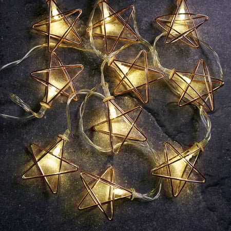 Metal Stars String Lights - Metal, Lights, Plastic, Cord