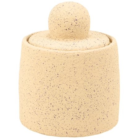 Large Speckled Cement Jar - Cement